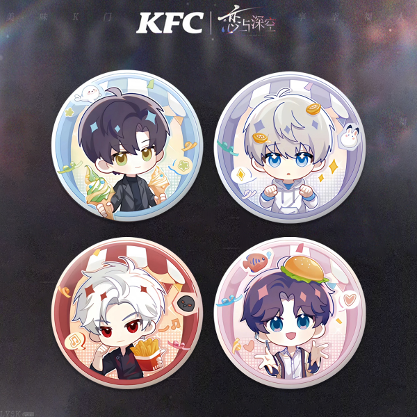 *Display*Love and Deepspace x KFC: "Time for Bliss" Badge Set