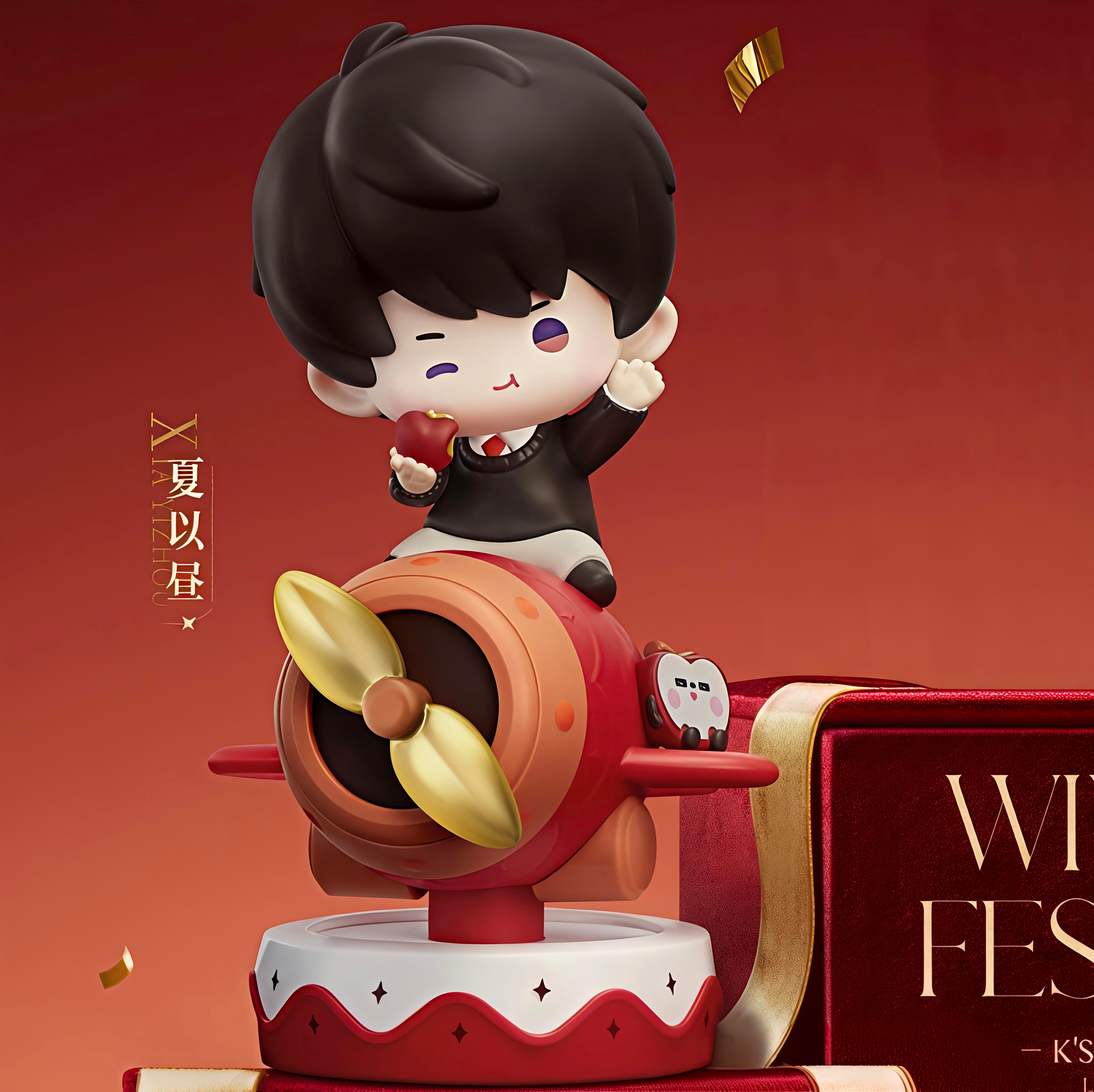 Love and Deepspace x KFC: Chibi Toy - Caleb Airplane