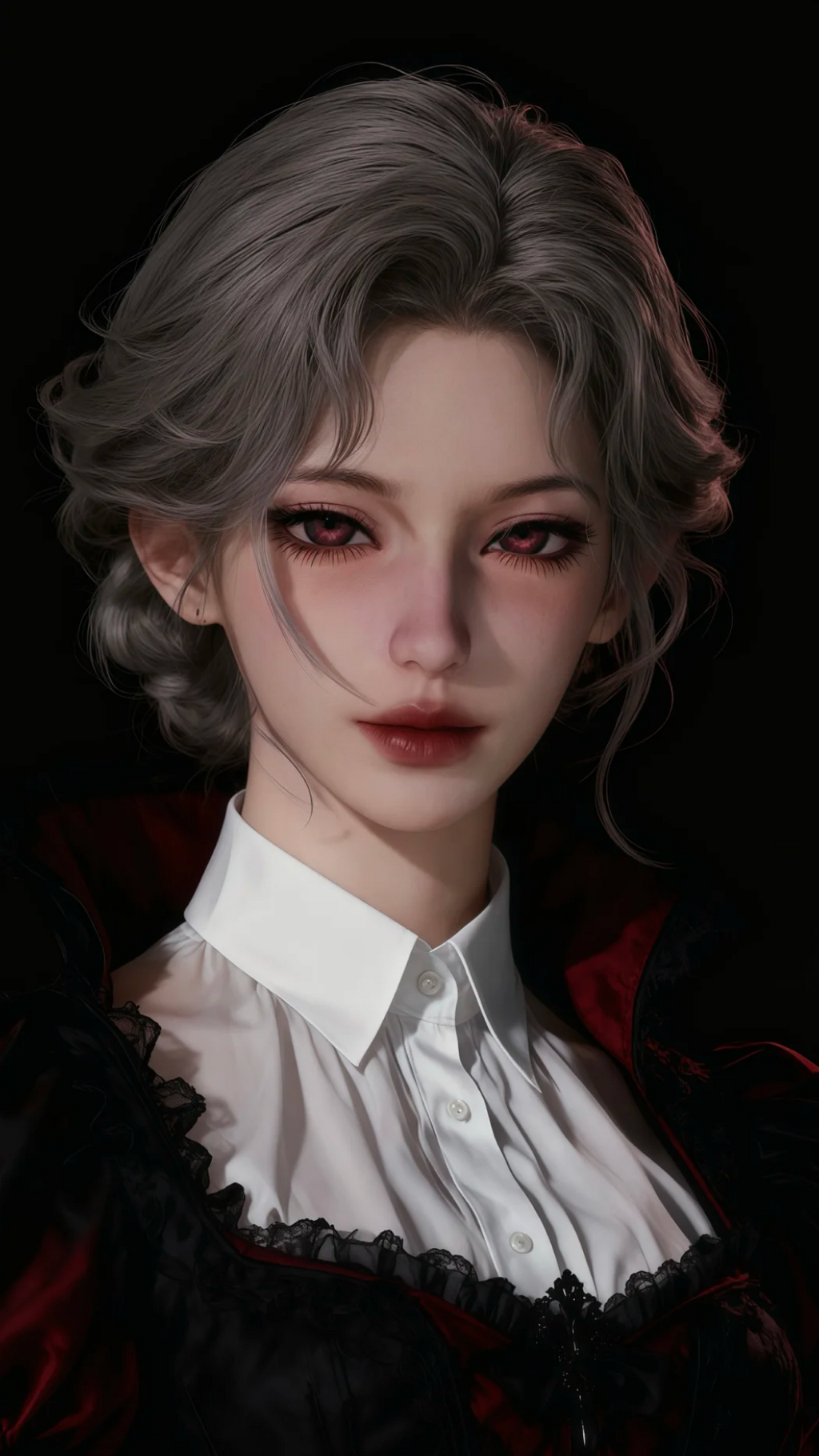 Love and Deepspace MC Face ID | "The Crimson" Dark Feminine Preset | Sharp Siren Eyes & Baddie Vibe | Perfect for Sylus | Instant QR Code